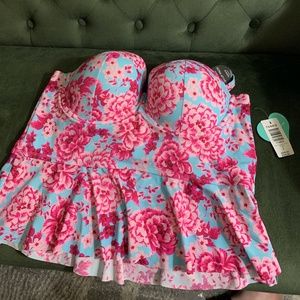 Torrid Swim Top Tankini Floral